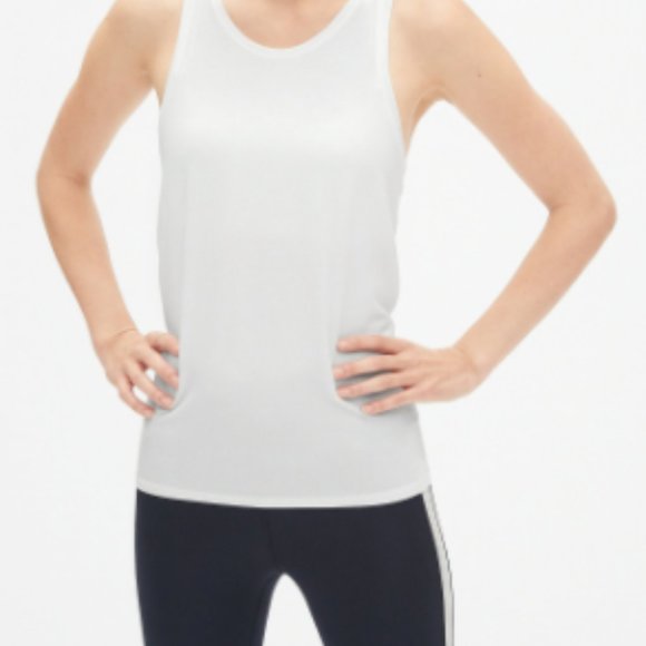 2 FOR 1 GapFit Breathe Open-Back Tank,White & Blue - Picture 2 of 6